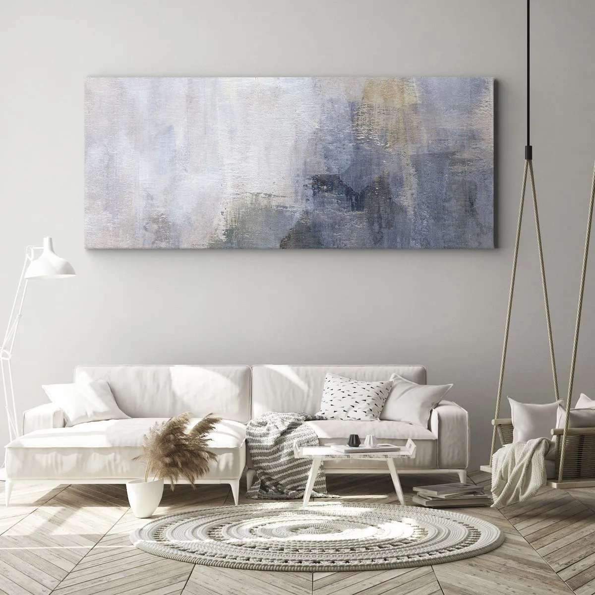 Canvastavla - Bild på duk - Färgernas toner och ackord - 100x40 cm