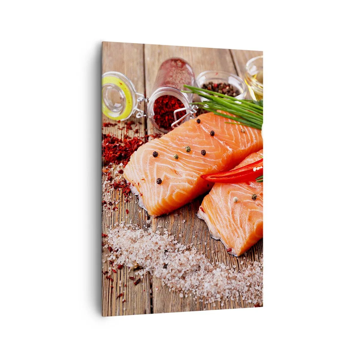 Canvastavla - Bild på duk - Norskt äventyr i köket - 80x120 cm