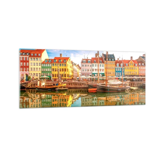 Glastavla - Bild på glas - Vid spegelklart vatten - 100x40 cm
