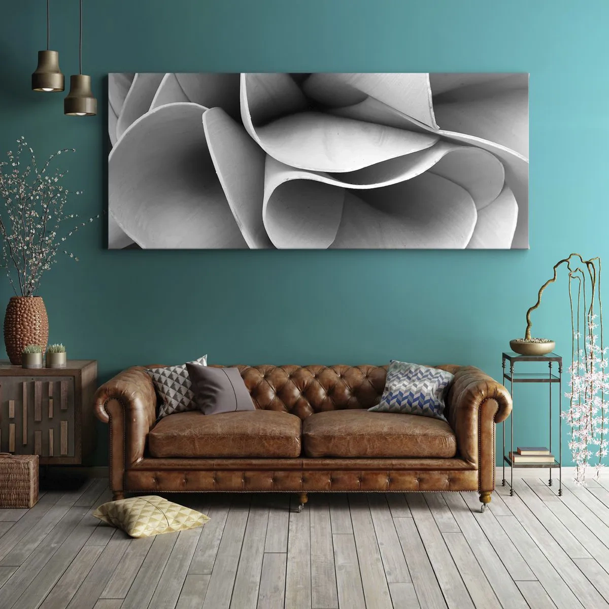 Canvastavla - Bild på duk - Det händer i rummet - 120x50 cm