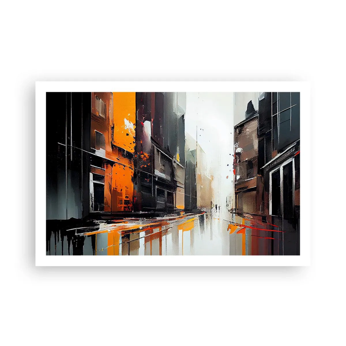 Affisch - Regnig dag - 91x61 cm