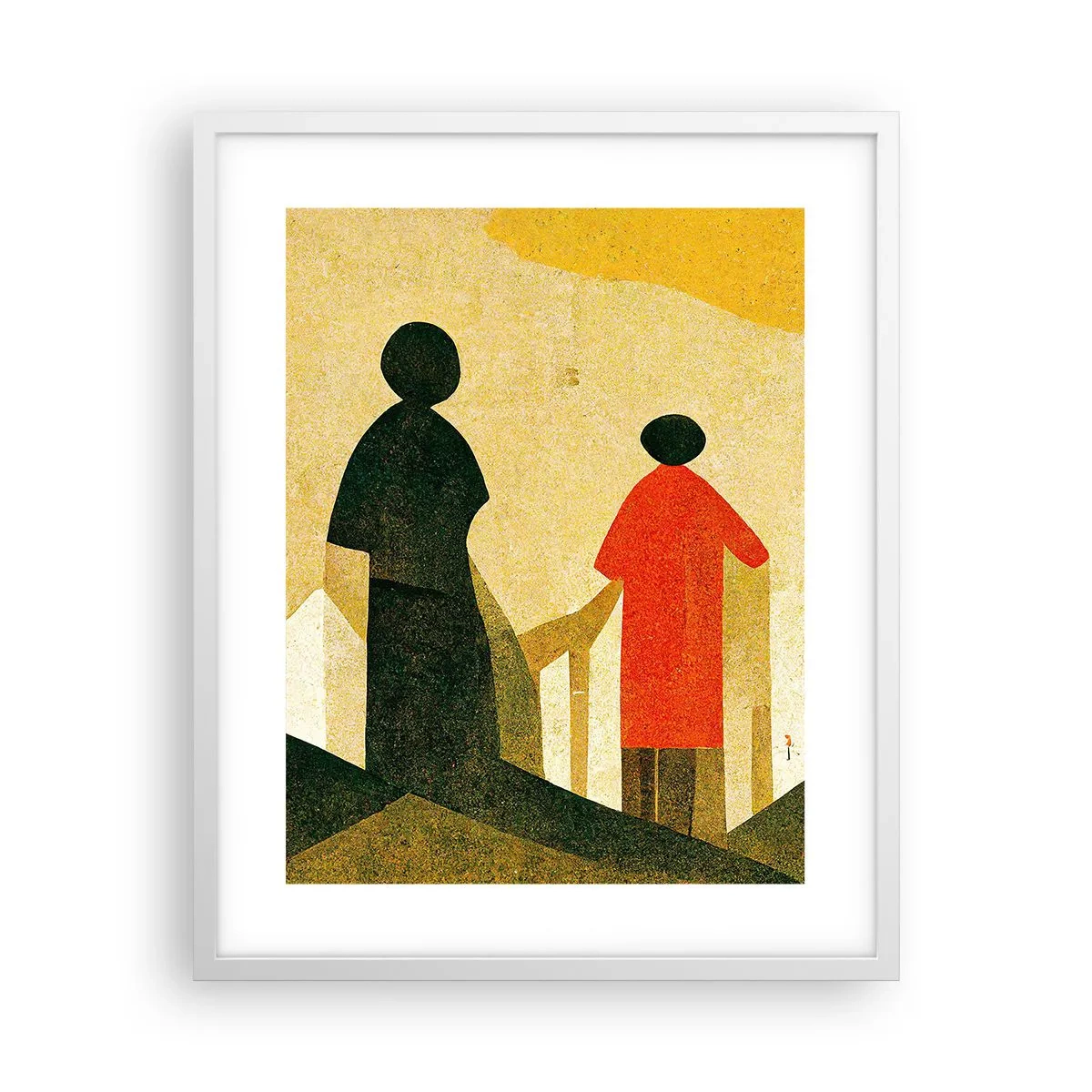 Affisch i vit ram - Det är fortfarande långt kvar - 40x50 cm