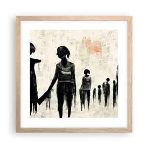 Affisch i ram av ljusek - Mot ensamhet - 40x40 cm