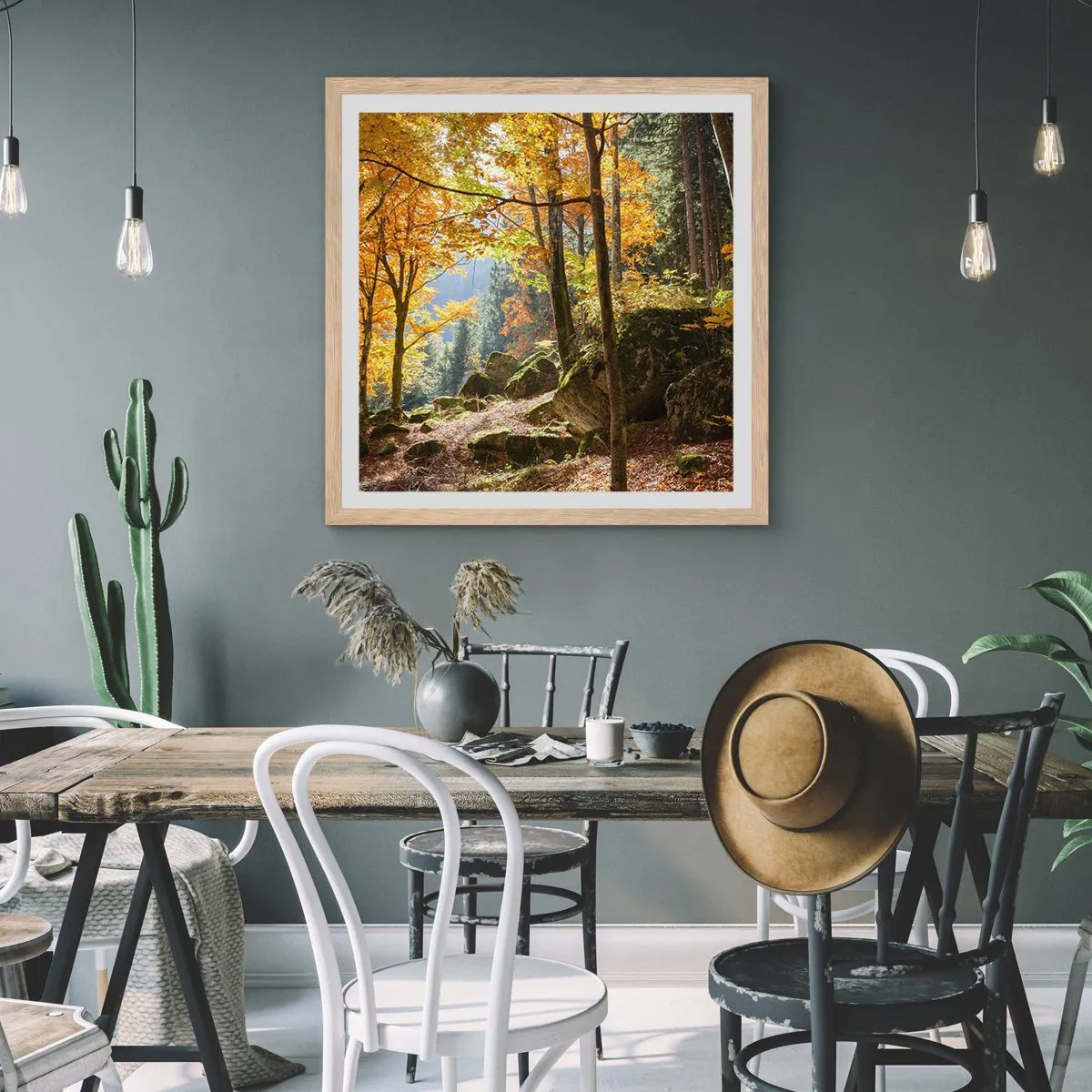 Affisch i ram av ljusek - Dags att vila - 60x60 cm