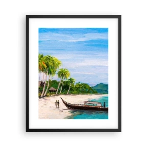 Affisch i svart ram - En exotisk dröm - 40x50 cm