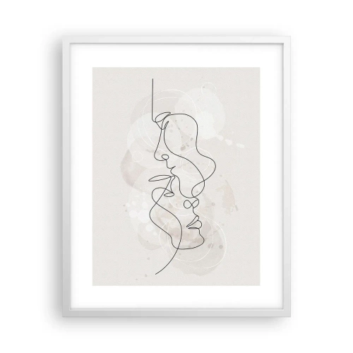 Affisch i vit ram - Tilltrasslade i famn - 40x50 cm