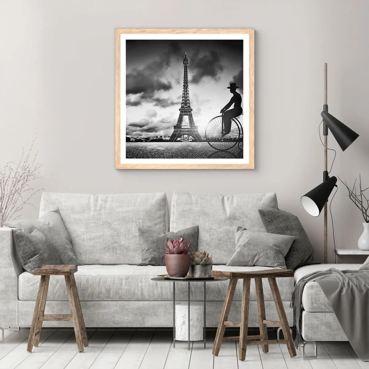 Affisch i ram av ljusek - Längtan efter Belle Epoque - 50x50 cm