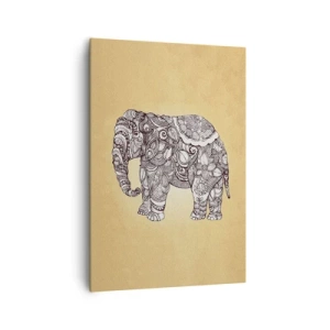 Canvastavla - Bild på duk - maskerad elefant - 70x100 cm