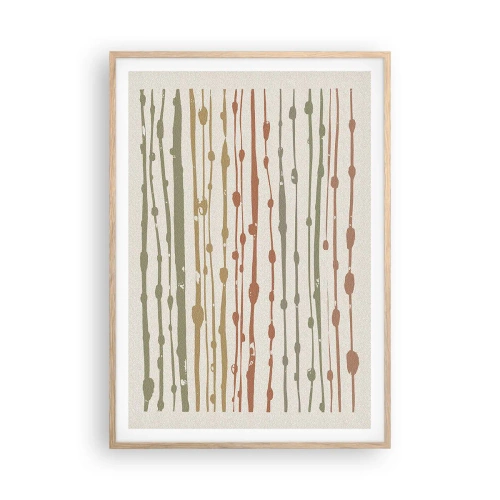 Affisch i ram av ljusek - Musikalisk färgnotation - 70x100 cm
