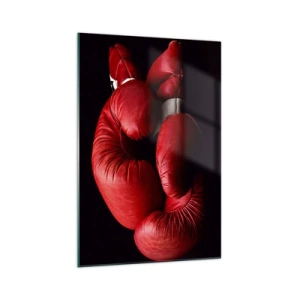 Glastavla - Bild på glas - Kampens emotioner bakom oss - 70x100 cm