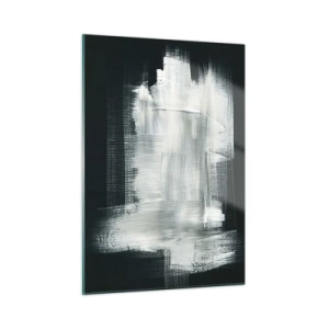 Glastavla - Bild på glas - Vävd av det vertikala och horisontella - 50x70 cm