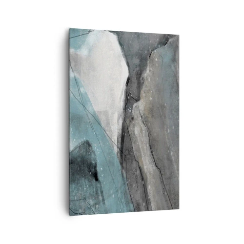 Canvastavla - Bild på duk - Abstraktion: stenar och is - 80x120 cm