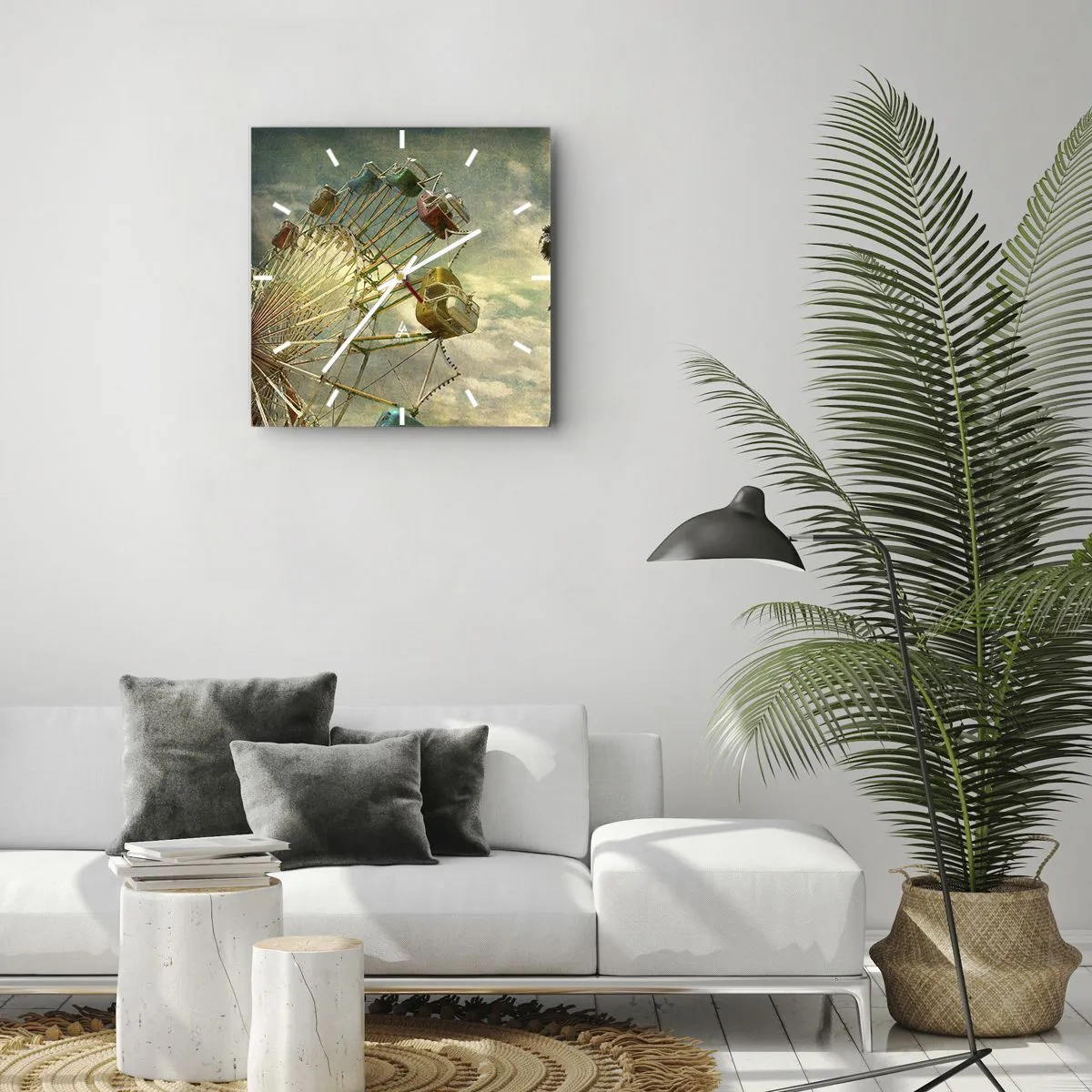 Väggklocka - Klocka på glas - Kommer att bli, kommer att bli kul.... - 30x30 cm