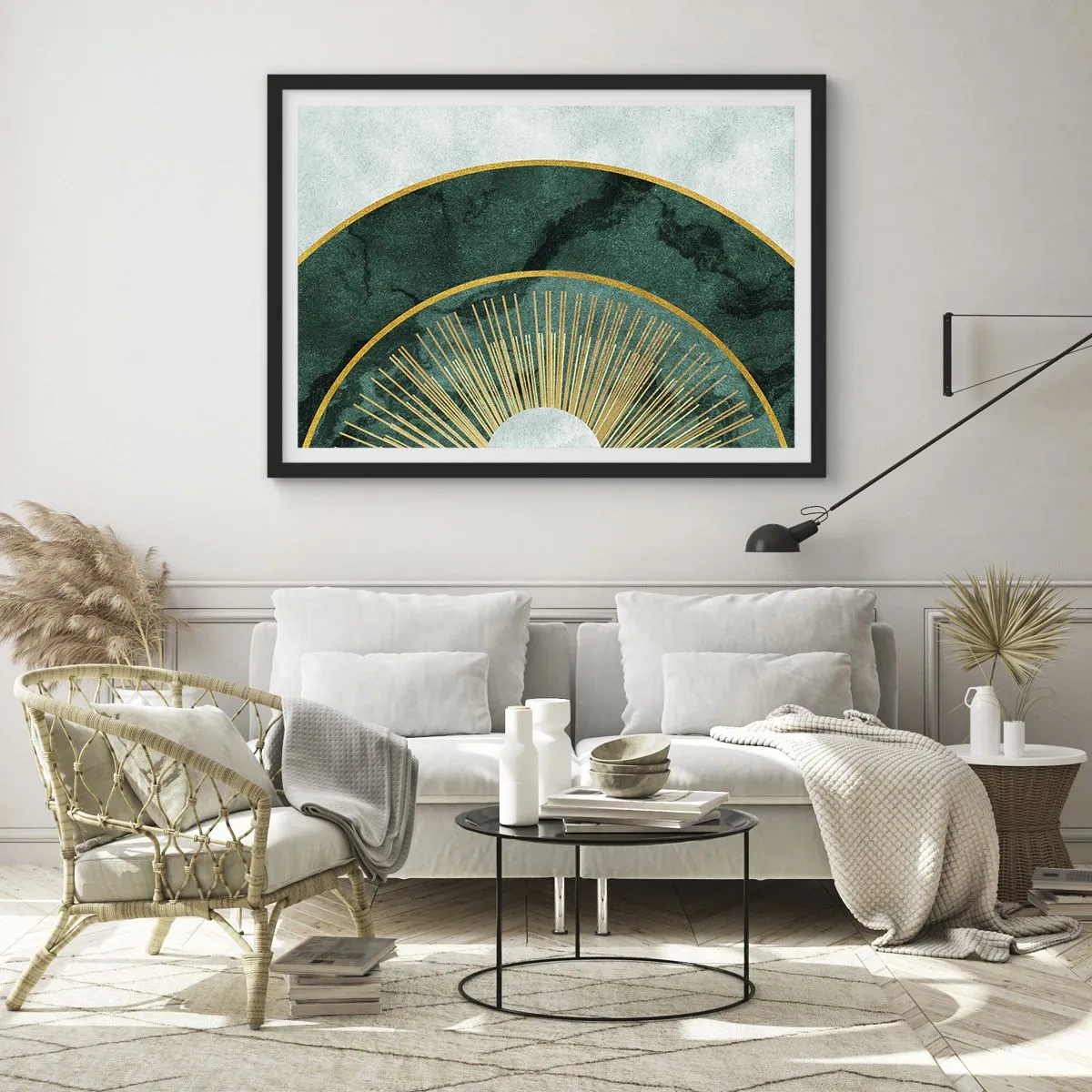 Affisch i svart ram - Ett annorlunda solsystem - 70x50 cm