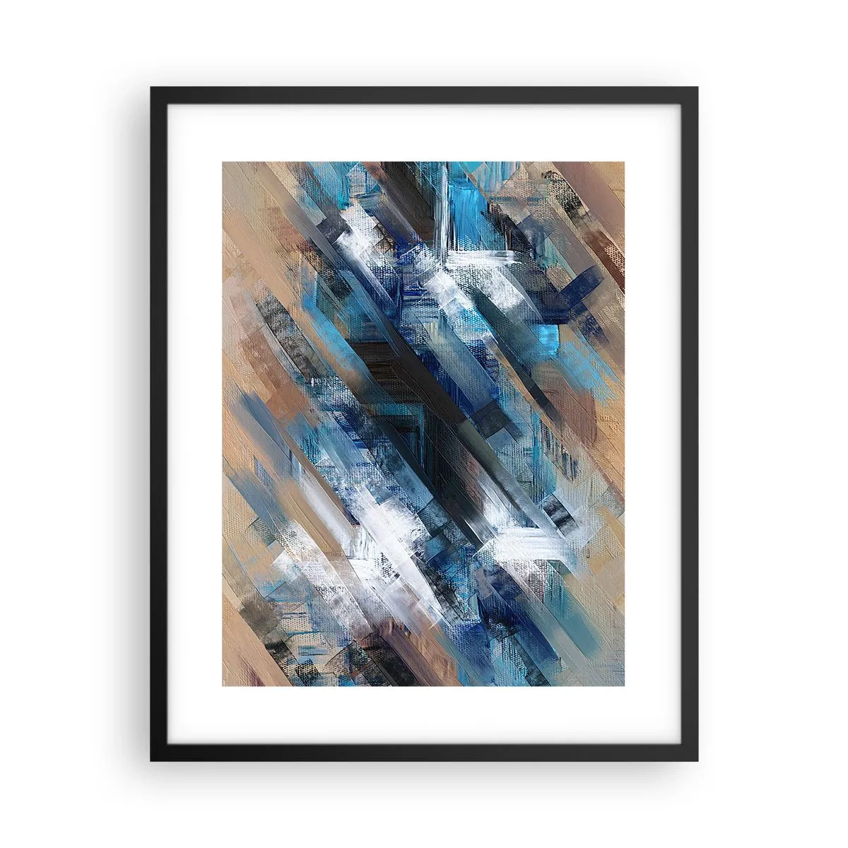 Affisch i svart ram - På en blå sluttning - 40x50 cm