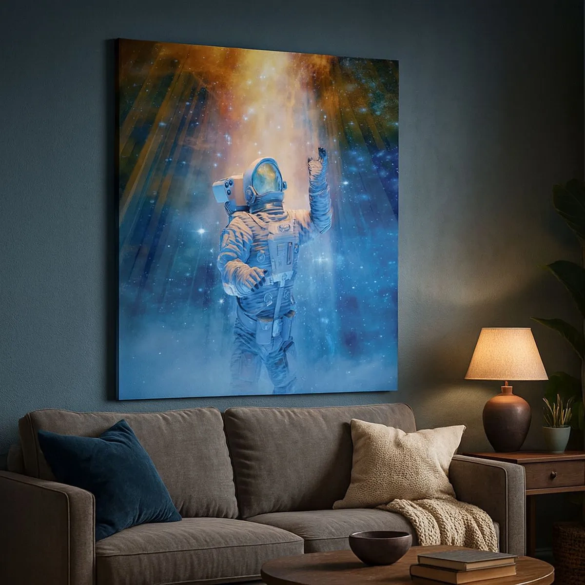 Canvastavla - Bild på duk - Äntligen i målet - 30x30 cm