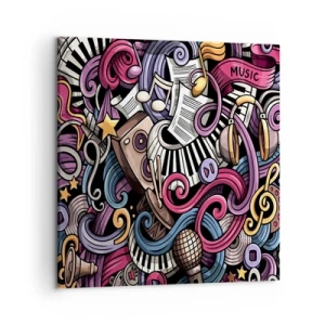 Canvastavla - Bild på duk - Komplicerad melodi - 50x50 cm
