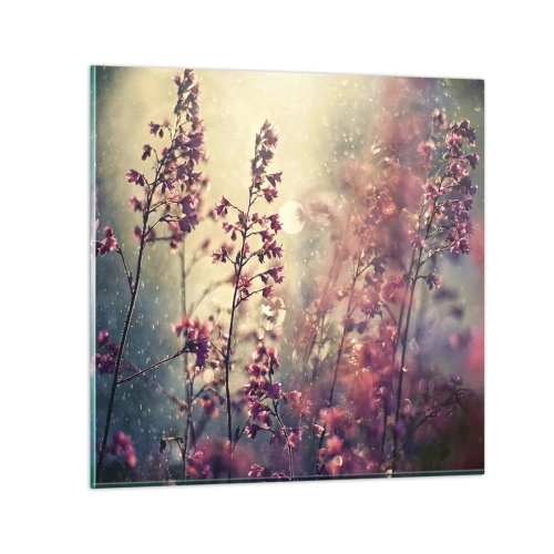 Glastavla - Bild på glas - Hemlighetsfull trädgård - 60x60 cm