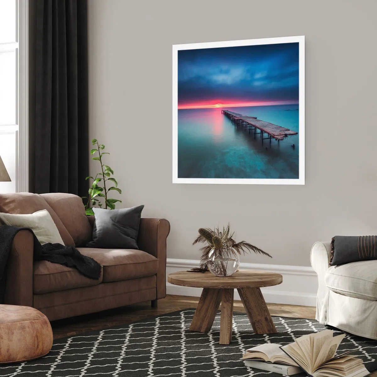 Affisch - Mellan himlen och jorden - 50x50 cm