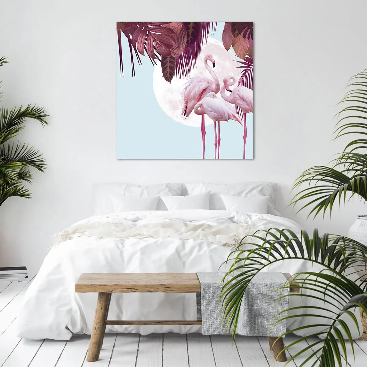 Canvastavla - Bild på duk - De tre fågelgracena - 60x60 cm