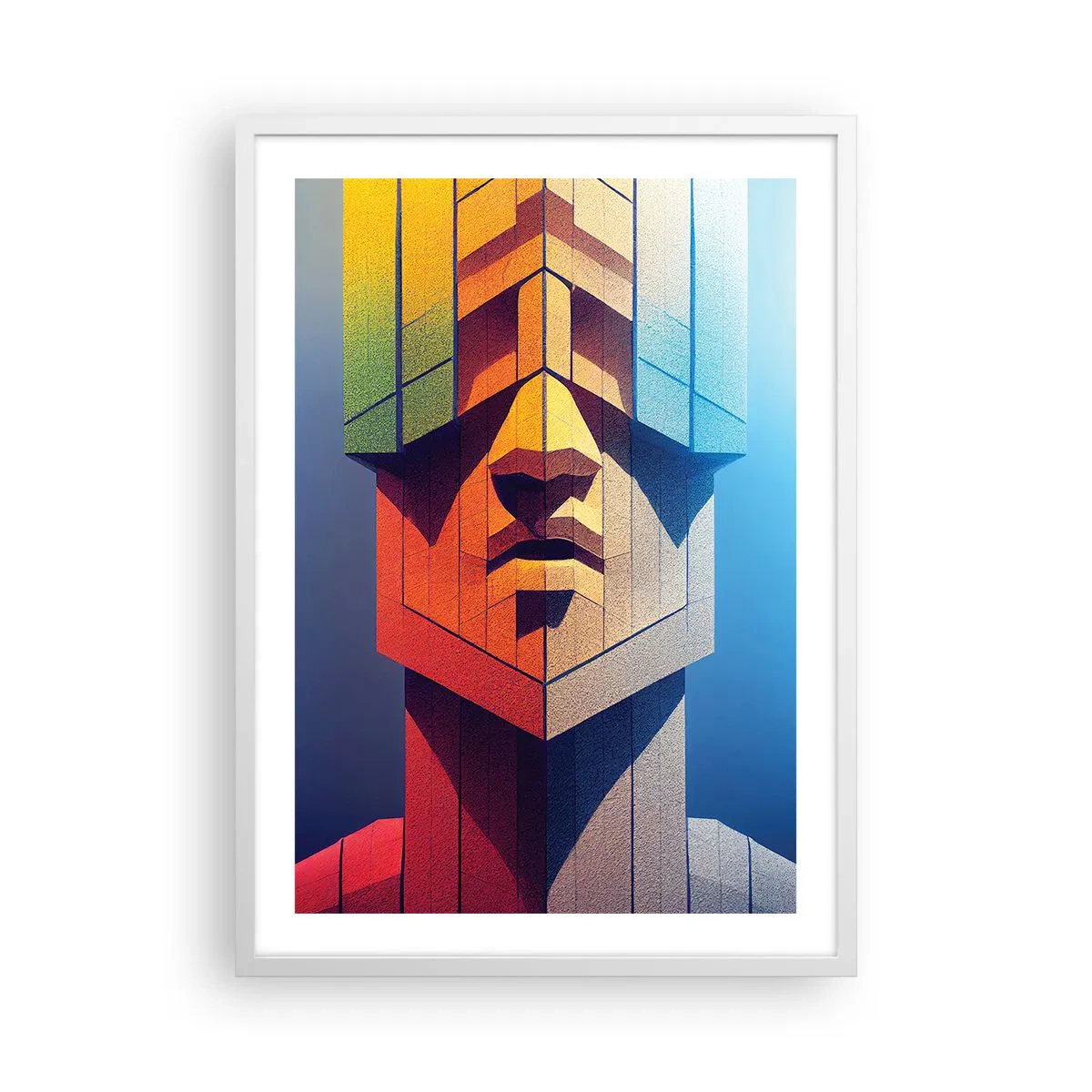 Affisch i vit ram - En man med principer - 50x70 cm