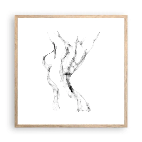 Affisch i ram av ljusek - Vacker och stark - 60x60 cm