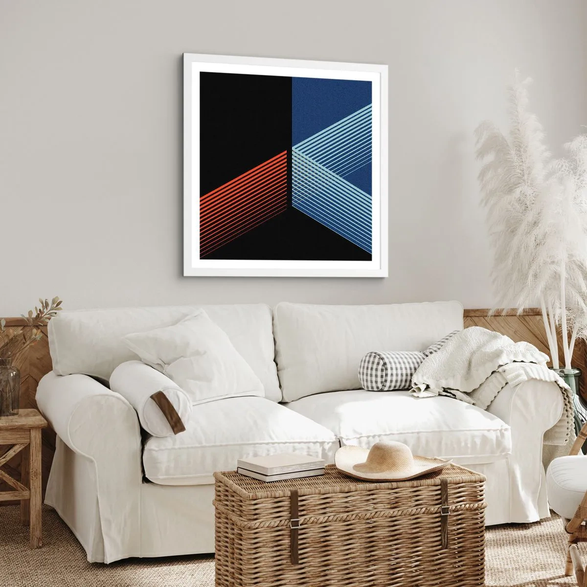 Affisch i vit ram - Enkel historia - 60x60 cm