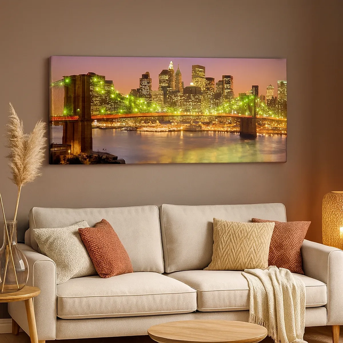 Canvastavla - Bild på duk - Ljuset slocknar aldrig här - 30x30 cm