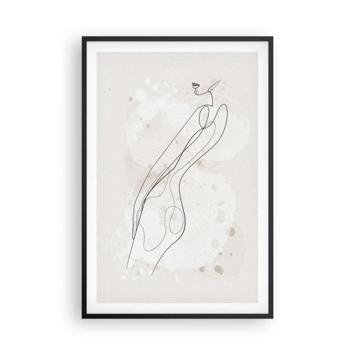 Affisch i svart ram - Blicken går vilse - 61x91 cm