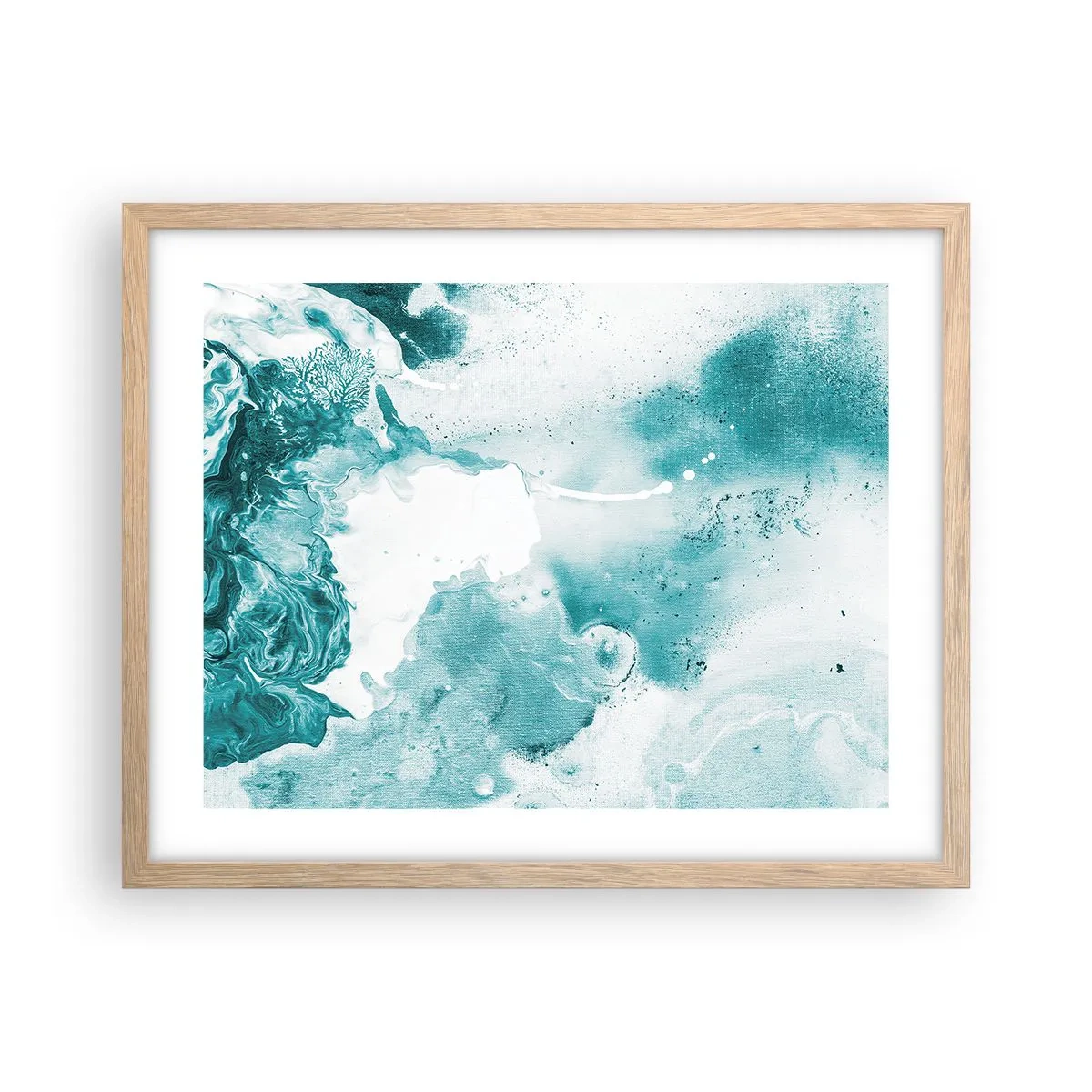 Affisch i ram av ljusek - Blåa laguner - 50x40 cm