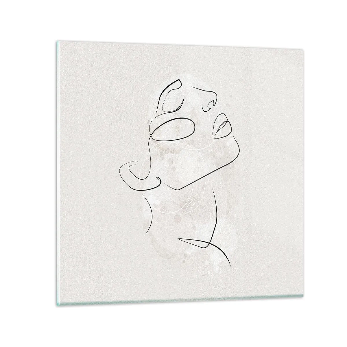 Glastavla - Bild på glas - Drömmens kontur - 40x40 cm