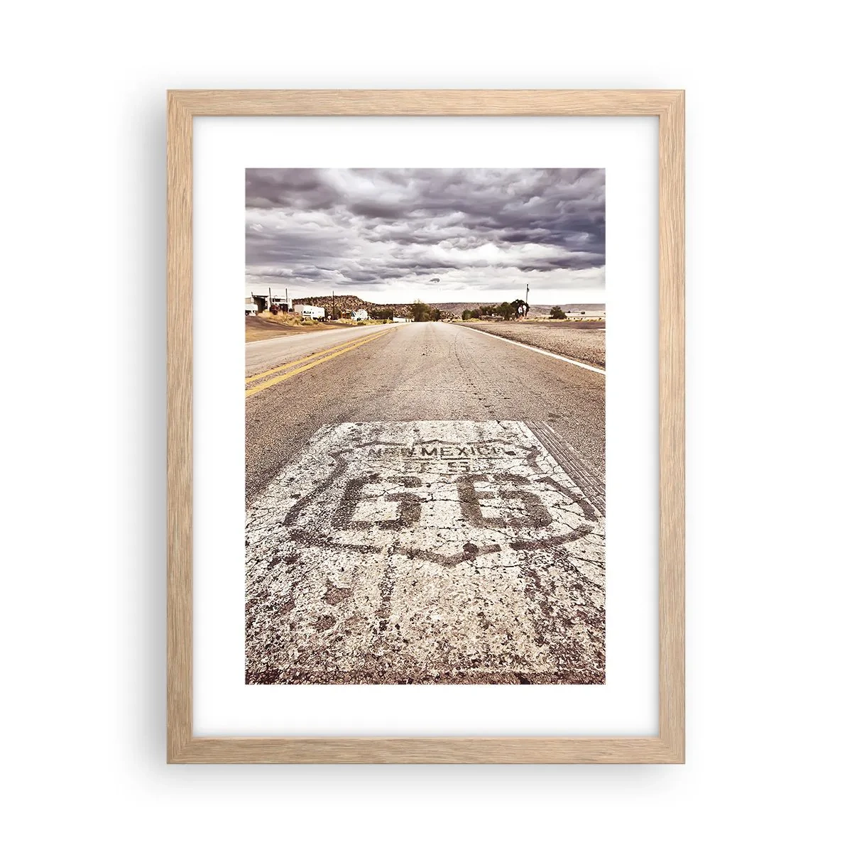 Affisch i ram av ljusek - Mother Road - amerikanska legenden - 30x40 cm