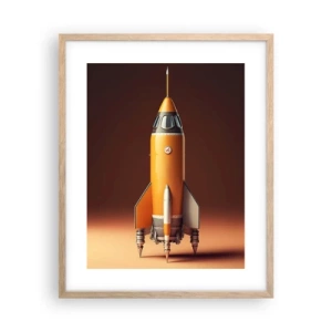 Affisch i ram av ljusek - Det börjar med en dröm - 40x50 cm