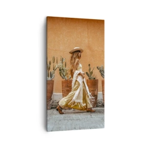 Canvastavla - Bild på duk - I hippiestil - 45x80 cm