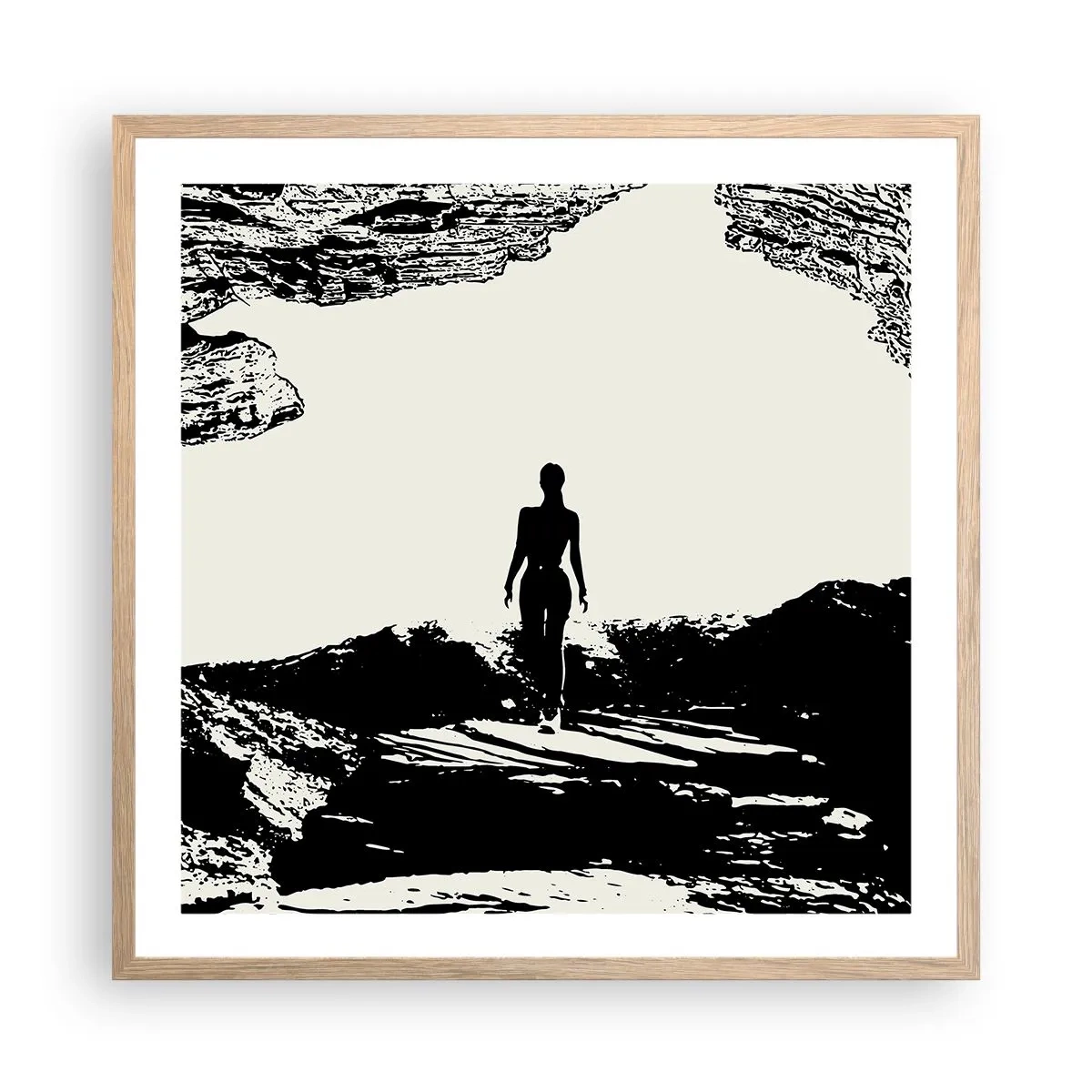 Affisch i ram av ljusek - En ny blick - 60x60 cm