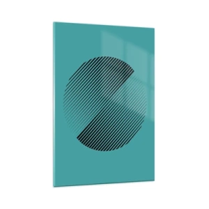 Glastavla - Bild på glas - Cirkeln - en geometrisk variation - 80x120 cm