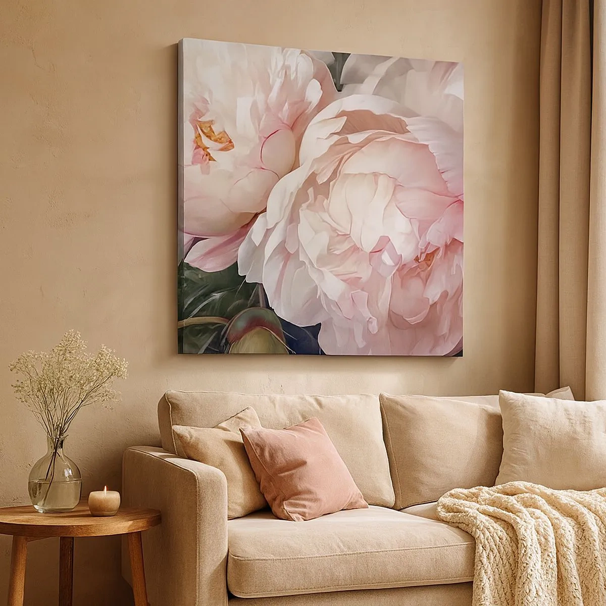 Canvastavla - Bild på duk - Fast i blomning - 30x30 cm