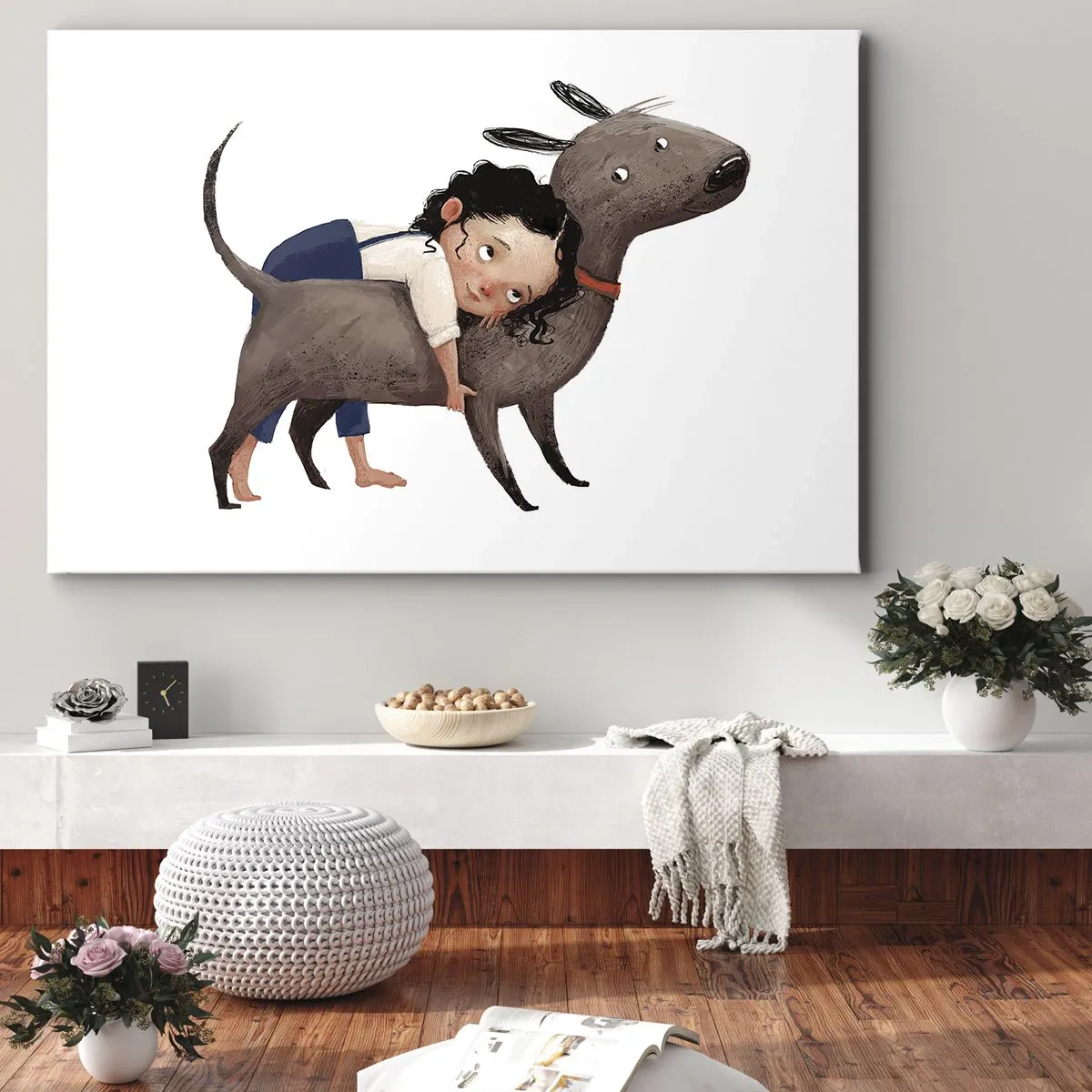 Canvastavla - Bild på duk - Bästa vänner - 100x70 cm