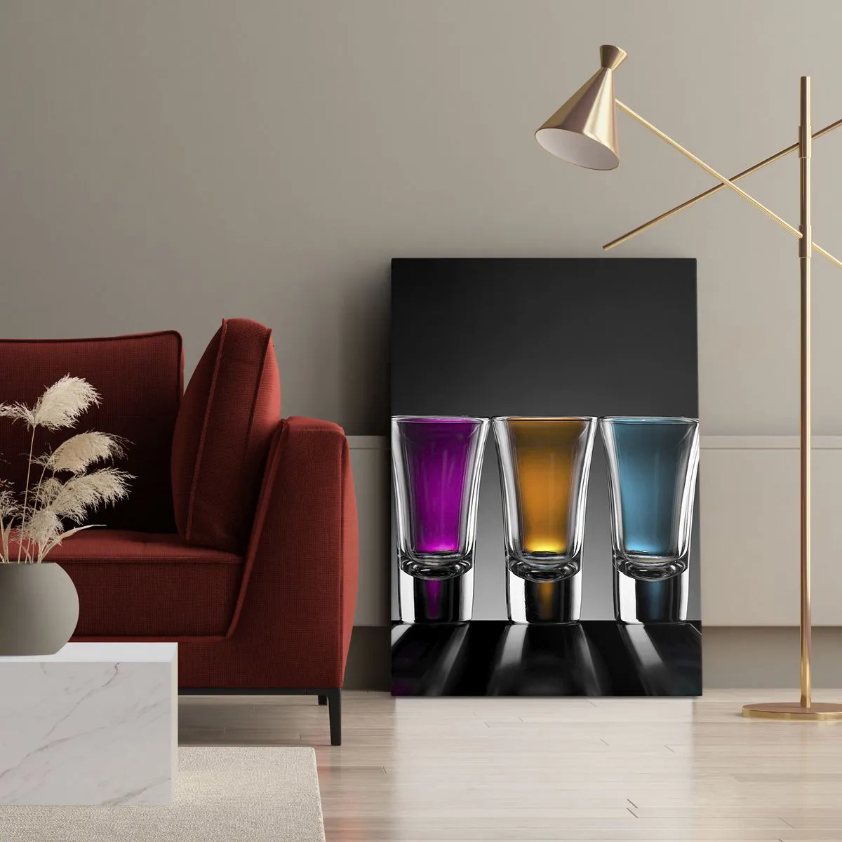 Canvastavla - Bild på duk - Glädjen färger - 55x100 cm