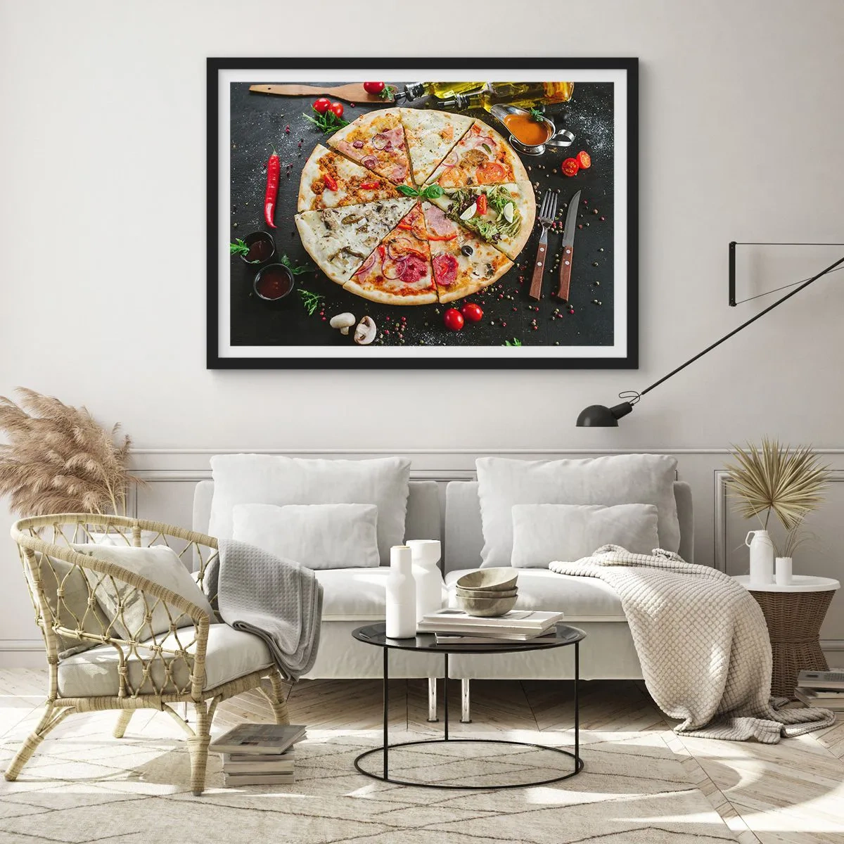 Affisch i svart ram - Smakurval - 100x70 cm
