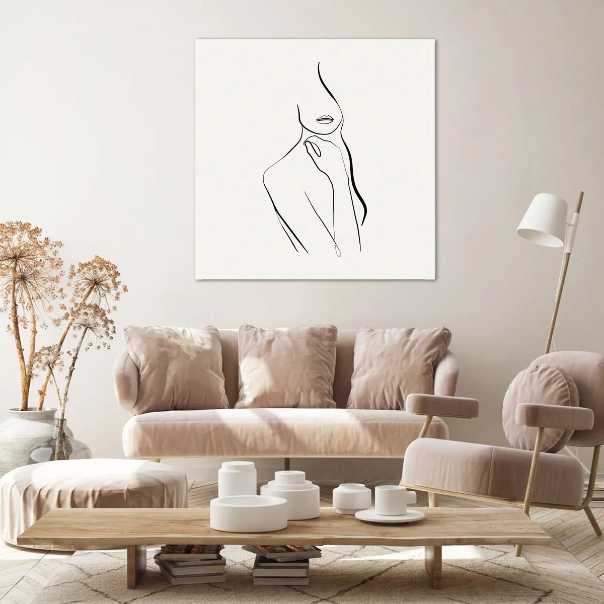 Canvastavla - Bild på duk - Melankolins våg - 60x60 cm