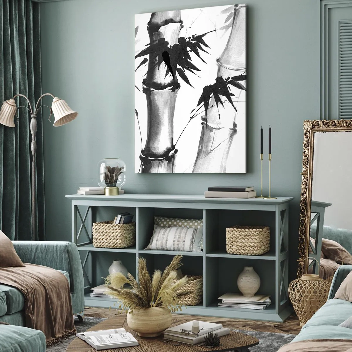 Canvastavla - Bild på duk - Inzoomad orient - 45x80 cm