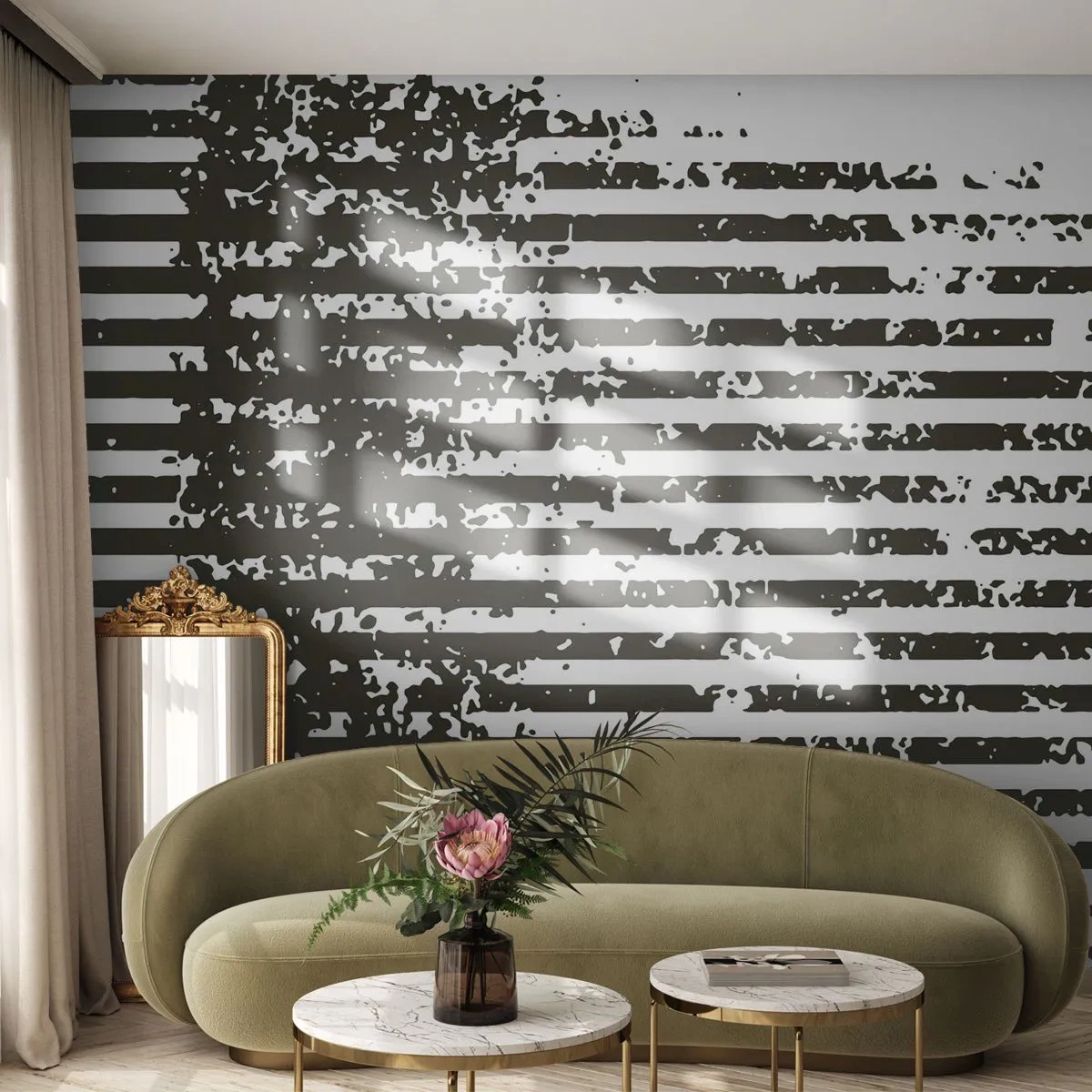 Fototapet Standard Eco - Rytm och brus - Abstraktion, Bit, Grafik - 350x256 cm