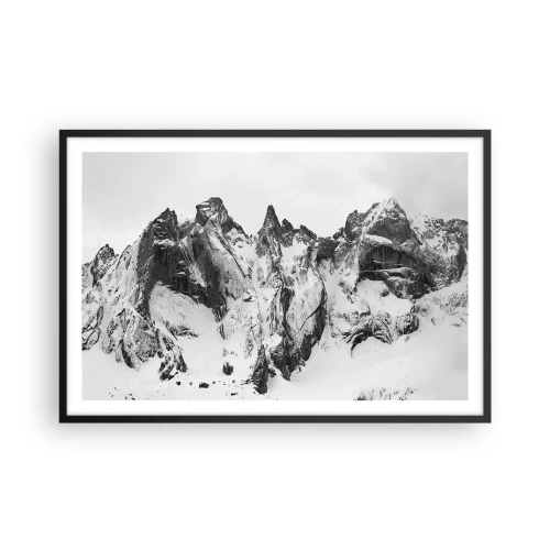 Affisch i svart ram - Granitfarlig bergsrygg - 91x61 cm