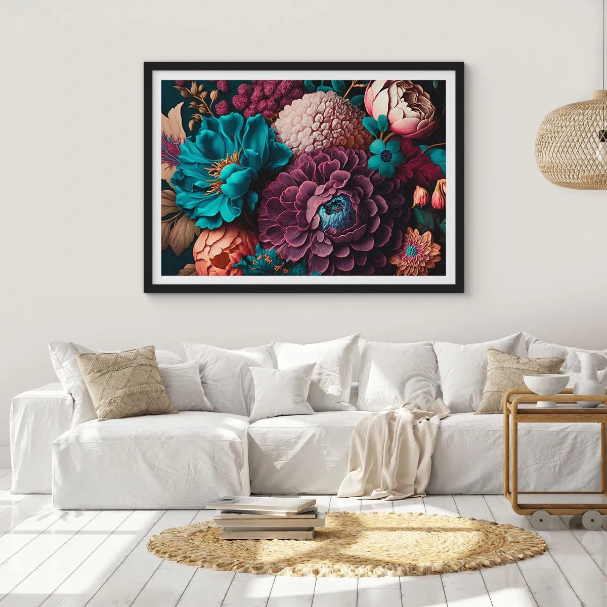 Affisch i svart ram - Natur i överflöd - 100x70 cm
