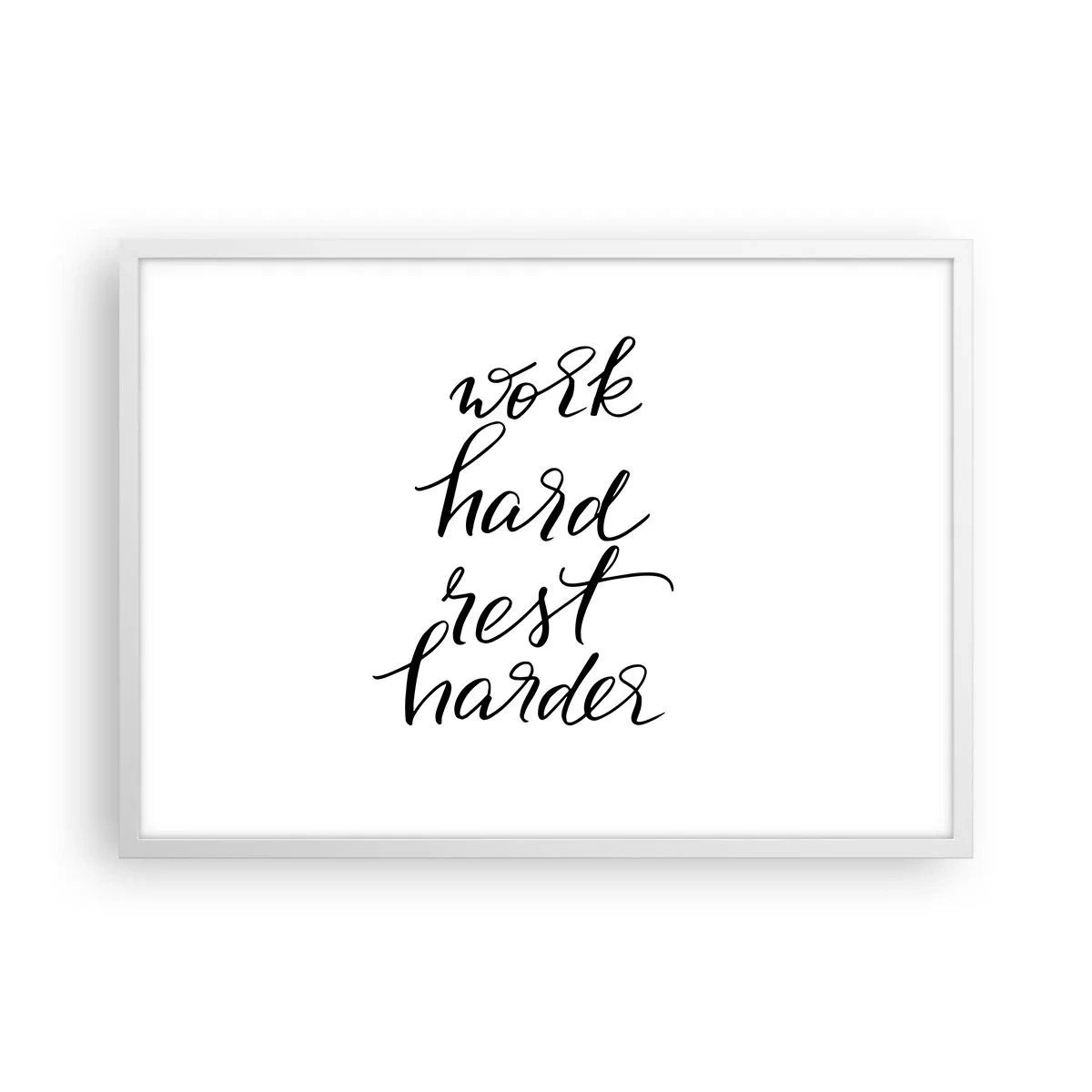 Affisch i vit ram - Livsbalans - 70x50 cm