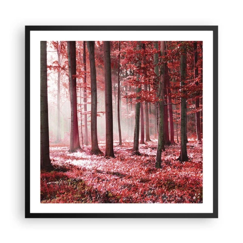 Affisch i svart ram - Röd är lika vacker - 60x60 cm
