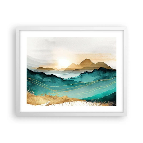 Affisch i vit ram - På gränsen till abstraktion - landskap - 50x40 cm