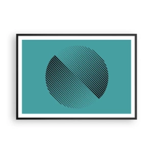 Affisch i svart ram - Cirkeln - en geometrisk variation - 100x70 cm