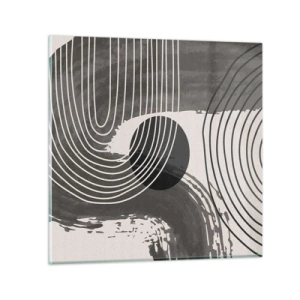 Glastavla - Bild på glas - Ovalen vinner - 70x70 cm